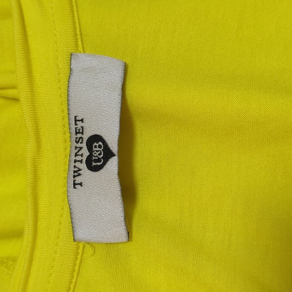 Twin-Set Sunshine Yellow Ruffled Midi Dress - Picture 14 of 16